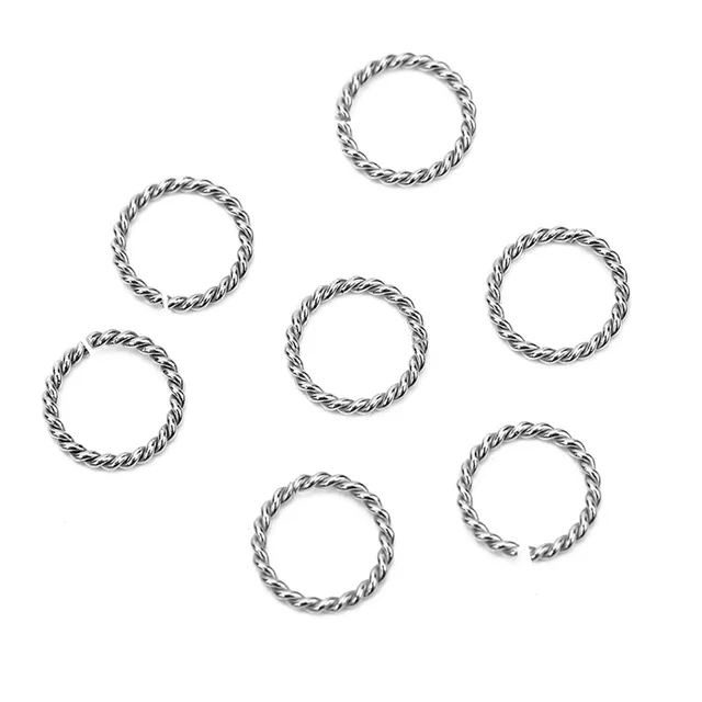 50/100 Pcs Round Twisted Open Split Rings Jump Rings Connector