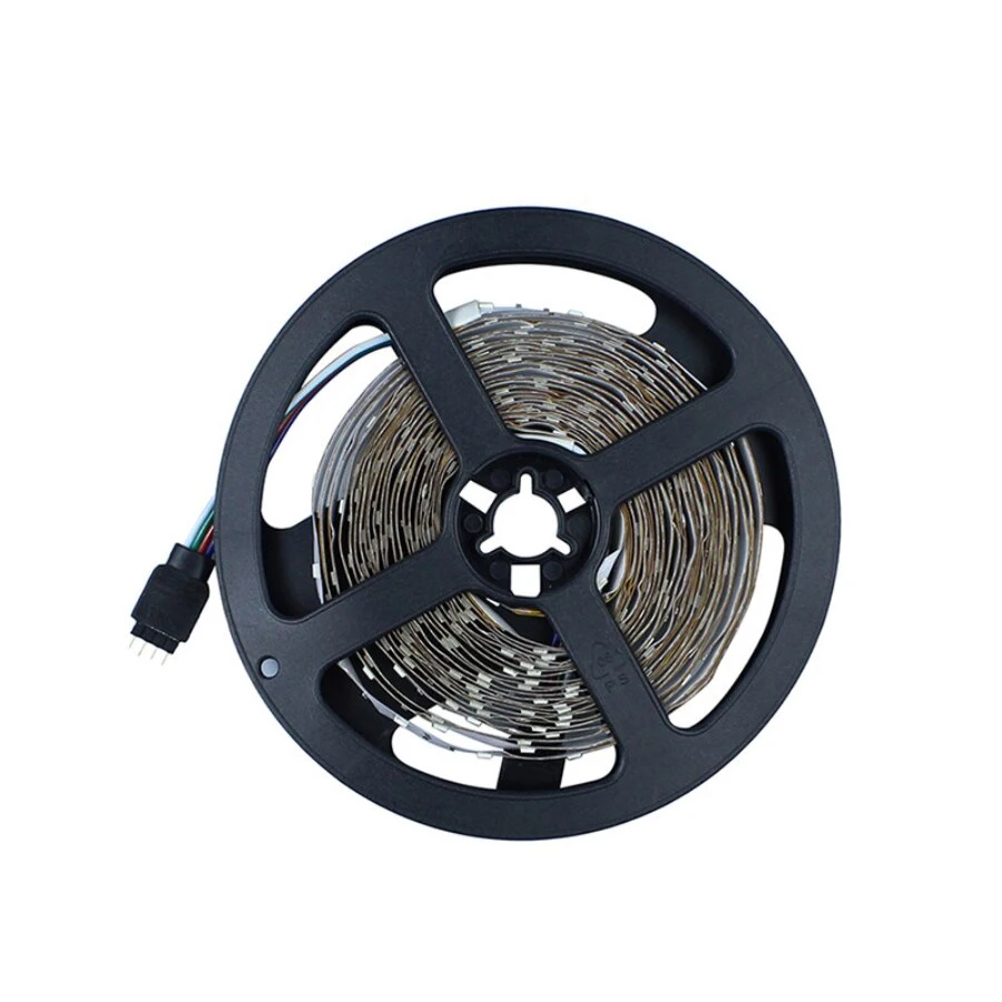 RGB 2835 STIRP 5M 5 м Светодиодная лента светильник RGB 5050 SMD 2835 DC 12 В гибкая лента 60 светодиодный/м светодиодный светильник RGB лента диод пульт дистанционного управления с адаптером - Испускаемый цвет: RGB 2835 STIRP 5M