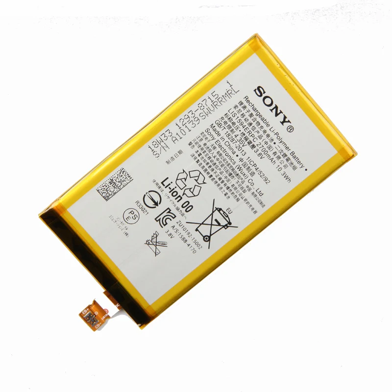 Оригинальный аккумулятор Sony LIS1594ERPC для Xperia Z5mini Z5 compact Mini E5823 E5803 2700