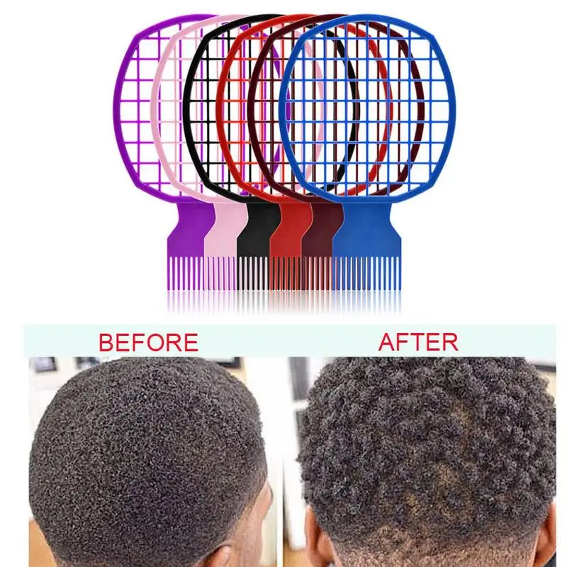 

2 In 1 Afro Twist Hair Comb African Men's Hairdressing Afro Comb Twist Wave Curl Magic Twist Hair Brush Comb