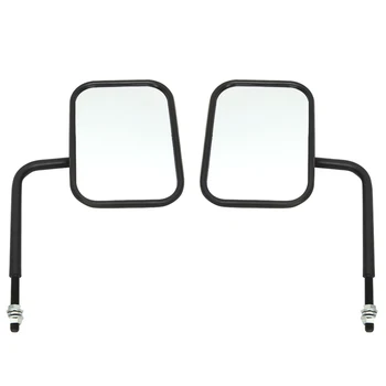 

2pcs Rectangular Door Off Mirror Side View Shake Proof Accessories Easy Install Bolt On Adjustable Hinge Mount For Jeep JK JL JT