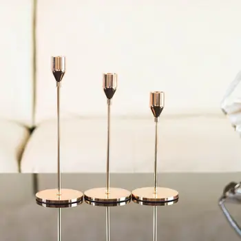 

Candlestick 9"+11.4"+13" ingle Head Tall Candle Holder Centerpiece Table Home Party Wedding Dinning Decorative