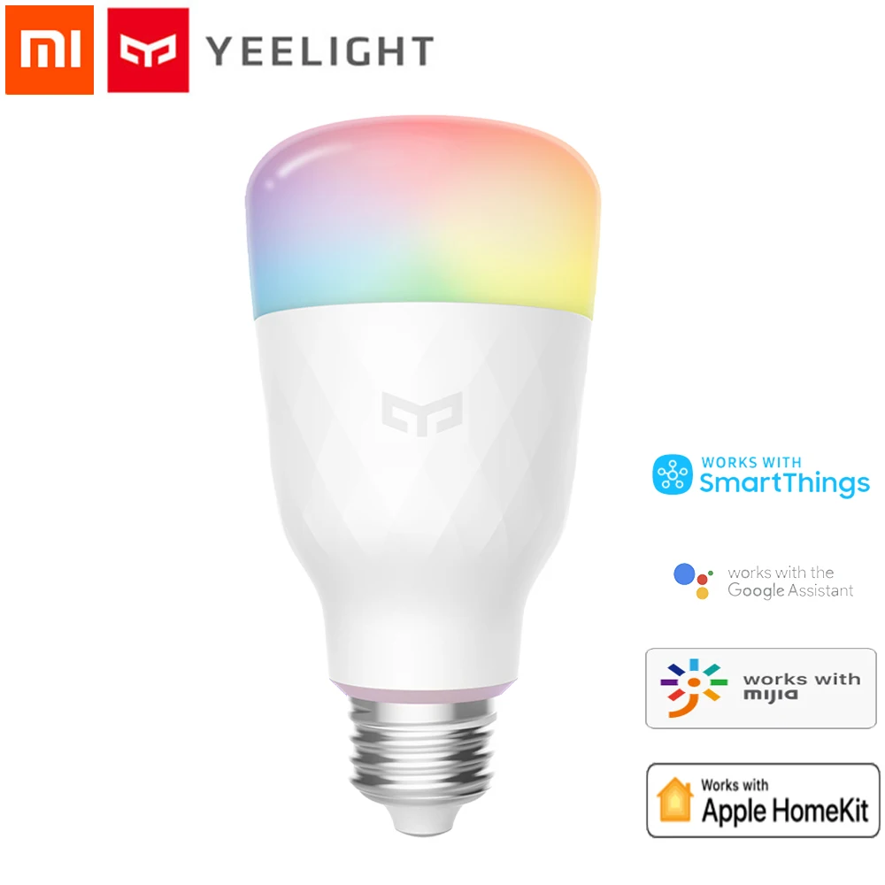 Умный светодиодный светильник Xiao mi jia Yeelight 1S YLDP13YL цветной 800 люменов 8 5 Вт E27