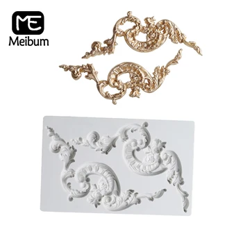 

Relief Fondant Cake Decorating Tool Silicone Mold European Embossed Dessert Baking Tray Wedding Sugarcraft Pastry Mould