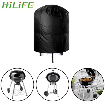 

HILIFE Anti Dust Round BBQ Grill Cover Camping Outdoor Barbecue Cover Rain Protective 77x58cm/80x66x100cm Grill Cover Waterproof