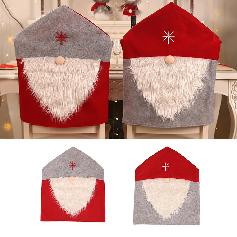 Merry Christmas Чехол для стула ОБЕДЕННЫЕ принадлежности для украшения стола для дома чехлы для стульев в ресторан пылезащитный