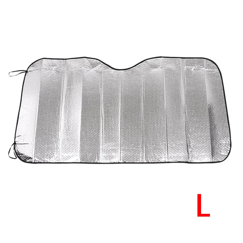 L Car Sun Block Sunscreen Insulation Board Moisture-proof Aluminum Foil Visor Pad Front Windshield Cover Car With Shrink Sun Block - Цвет: L