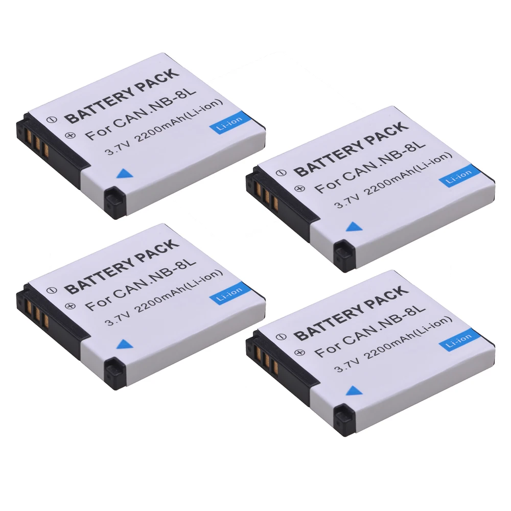 Batteria Agli Ioni Di Litio Nb8L 8L Da 2200Mah Nb-8L Per Fotocamera Canon Powershot A3300 A3200 A3100 A3000 A2200 A1200 Is