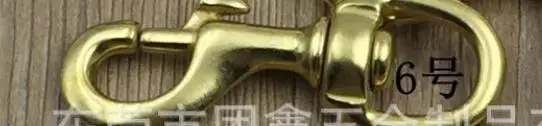 Латунная собачья Пряжка, крючок, застежка-молния, клипсы, брелоки, D O кольца, ползунок, пряжка, Кожевенная посуда, аксессуары для сумок GH13 - Цвет: 18mm width x 80mm