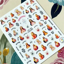 CA-139 to 171 Red lips Jesus Christ flower 3D Back glue Nail decal Nail sticker Nail decoration Nail art Nail tool Nail ornament