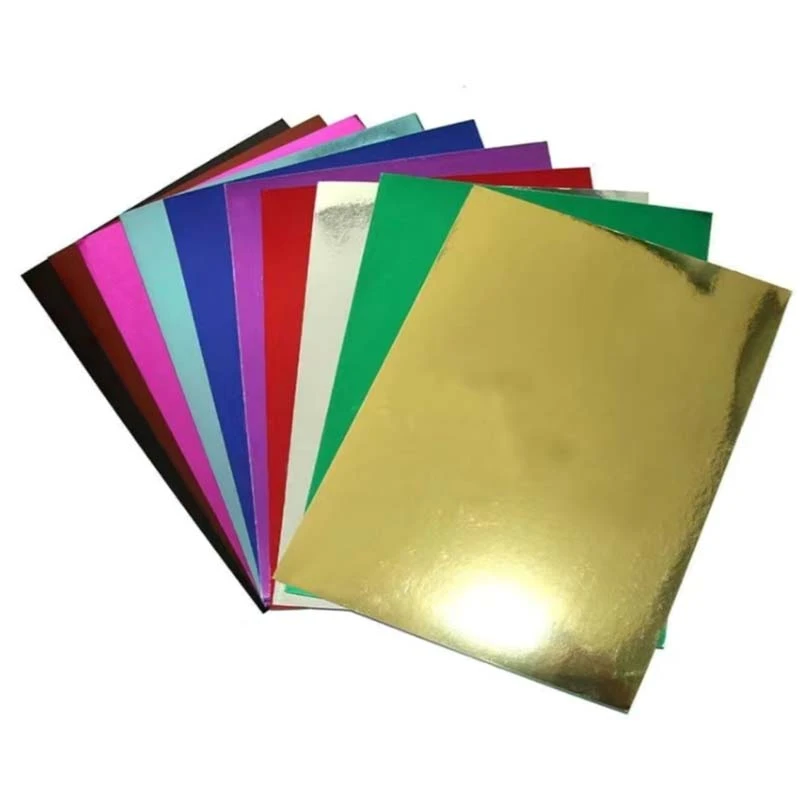 Hojas papel de aluminio A4 de colores mezclados, 10 Uds., fabricación de tarjetas, Material artesanal brillante, caja para álbum de recortes| | - AliExpress