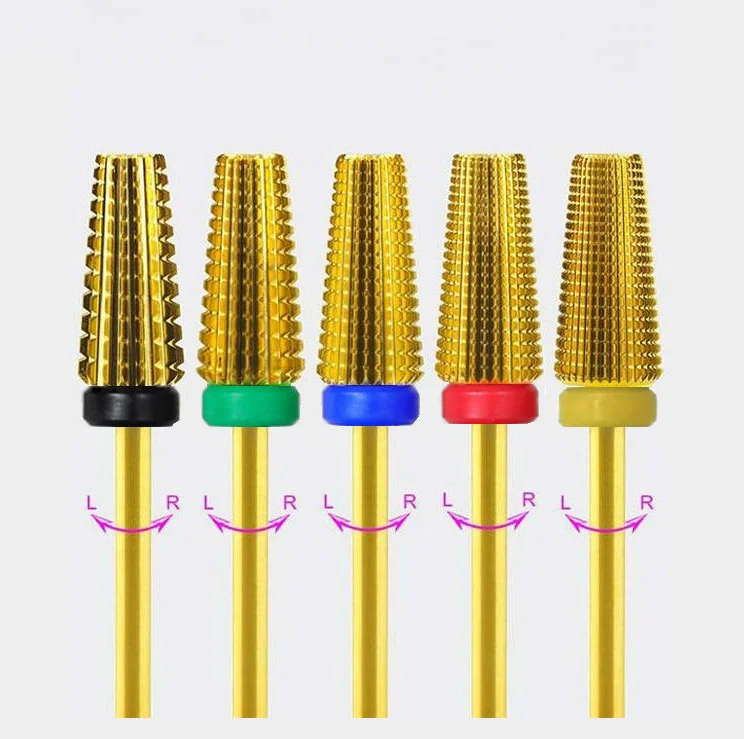 100pcs Carbide nail drill bits Two-way milling cutter nail art machine Equipment Accessory electric file