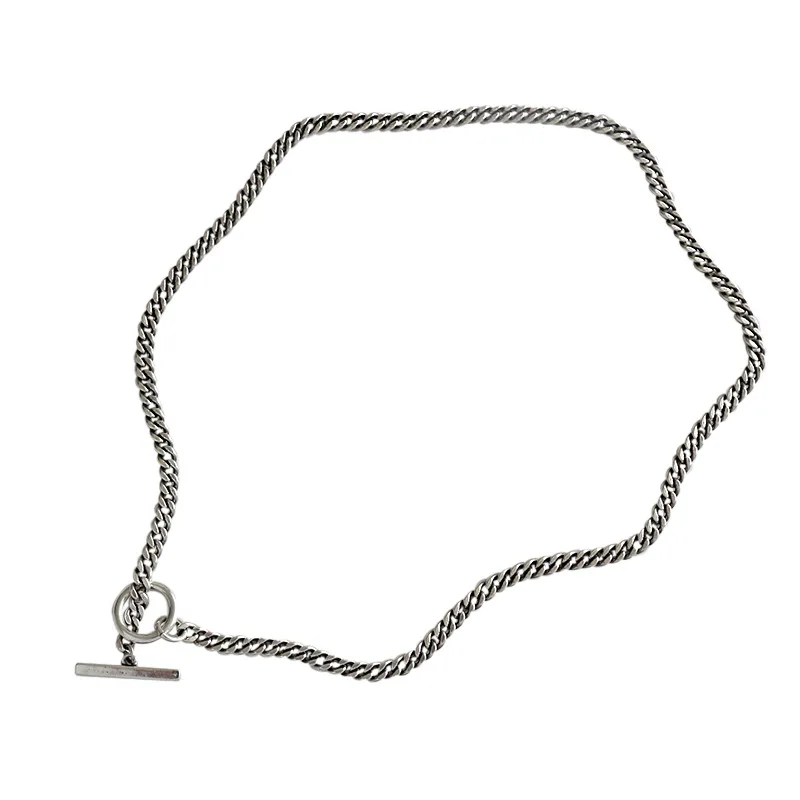 SHANICE INS холодное серебро 925 пробы Ретро геометрическое кольцо цепочка ShapeNecklace для женщин подарок никогда не выцветает ювелирные изделия