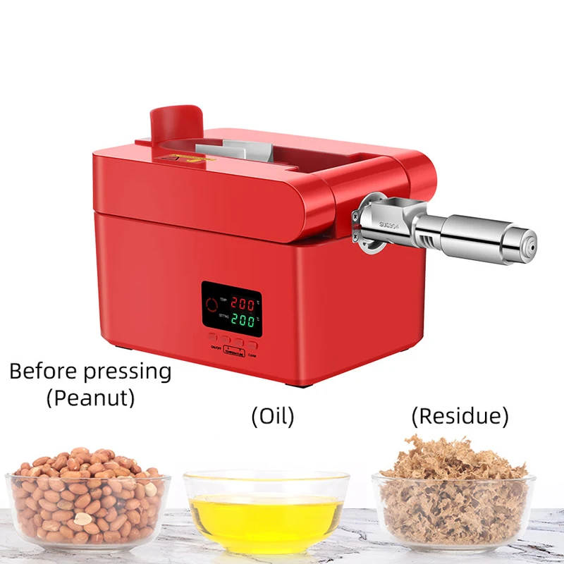 220V/110V Home Oil Press Machine Low Temperature Peanut Soy Bean Seed Oil Presser Extraction