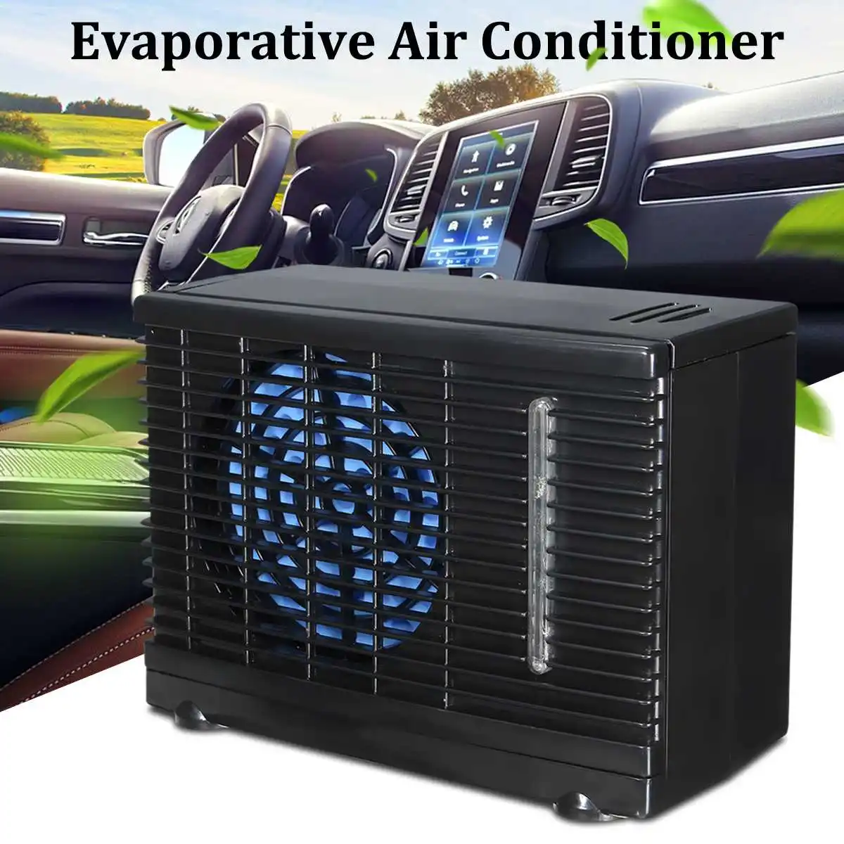 12V 35W Portable Car Cooler Cooling Fan Water Ice Evaporative Air Conditioner-US 