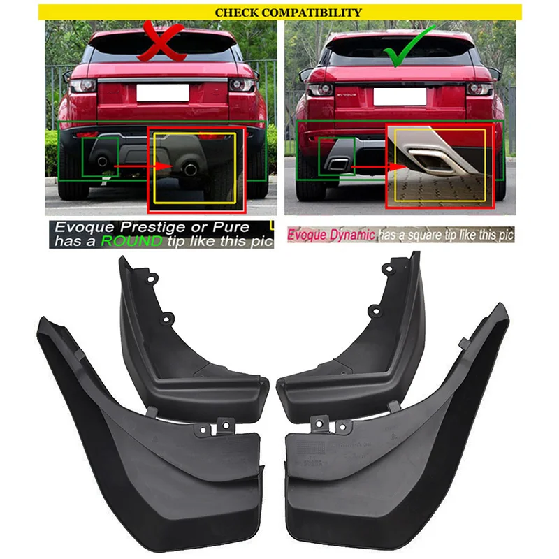 Автомобильные аксессуары для RANGE ROVER EVOQUE 2012- динамические Брызговики переднее заднее крыло аксессуары