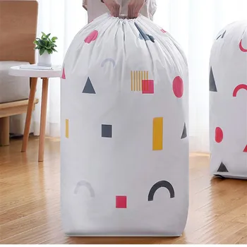 

Household Clothing Quilt Storage Bag Cylinder Beam Mouth MoistureProof Waterproof Super-large-capacity Finishing Bag Luggage Bag