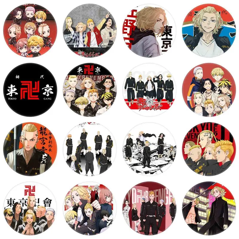 Anime Tokyo Revengers Acrylic Lapel Pin Epoxy Butterfly Clasp Pin Handmade Butterfly Brooches Jewelry Gifts