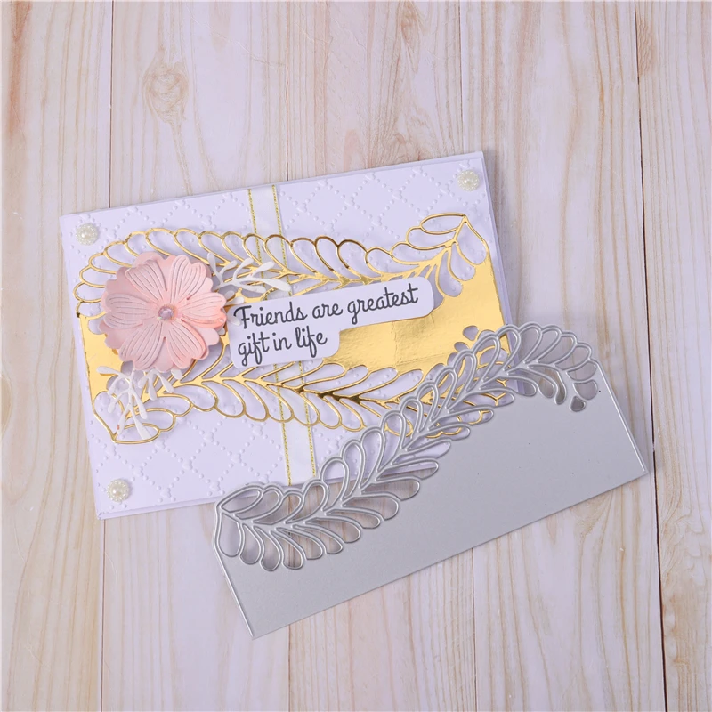 YaMinSanNiO Lace Border Edge Metal Cutting Dies Wave Frame Stencil for DIY Scrapbooking Decorative Embossing Craft Cut | Дом и сад