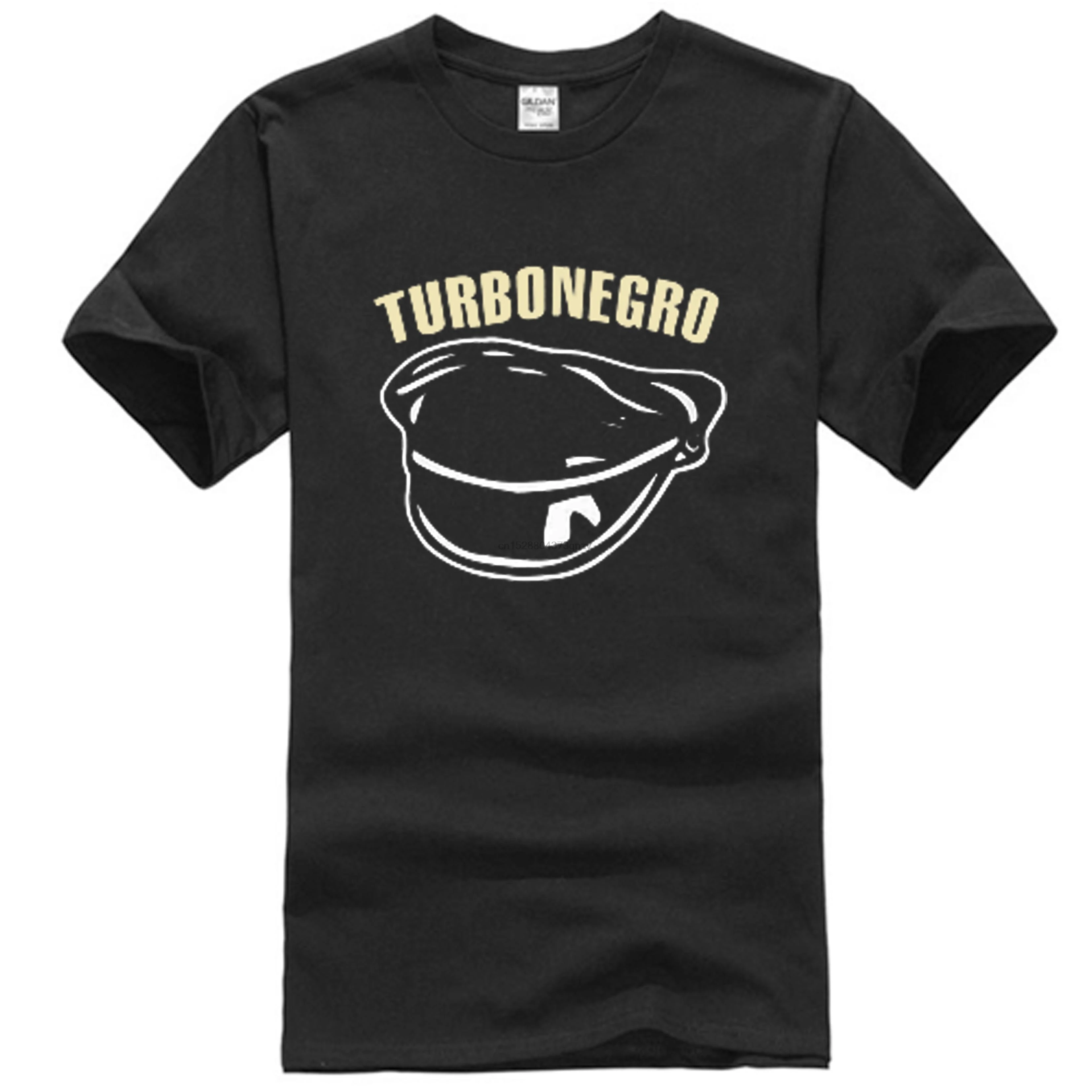 TURBONEGRO -HAT LOGO- text USE to glow in dark Official Punk Band Rock Vintage Men Women Unisex Fashion tshirt Free Shipping | Мужская