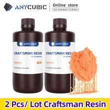 2 pieces/lot ANYCUBIC Craftsman Resin 3D Printing Material For Photon Mono X LCD 3D Printer 355-410nm 3D Printing Materials