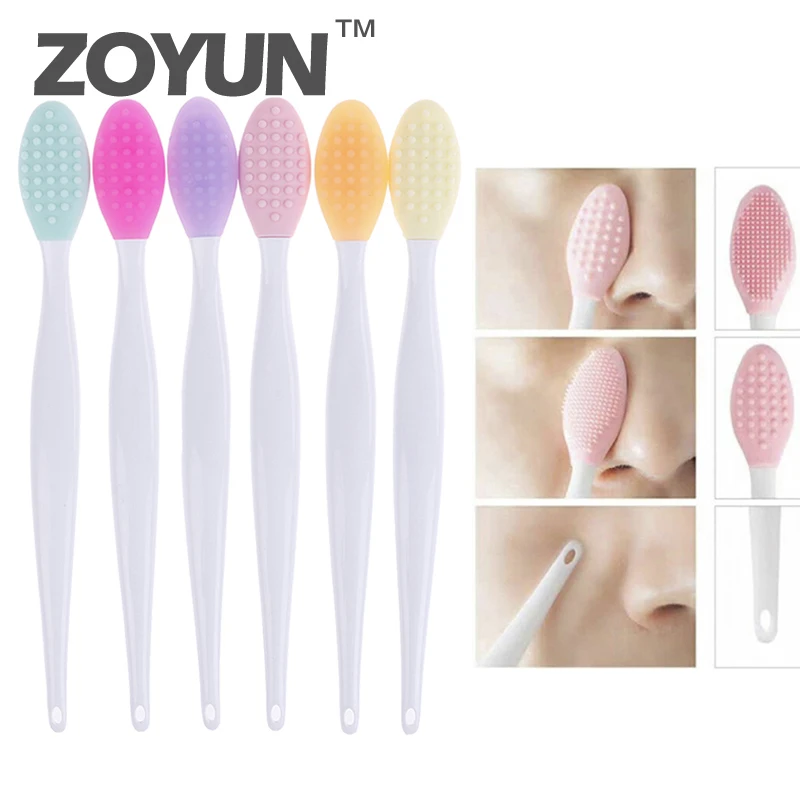 

Silicone Facial Cleanser Finger Blackhead Acne Remove Pores Washing Mat Scrub Massage Beauty Tool Remover Tool Cleaning Brush