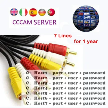 

Spain Receptor Cccams lines for 1 year spain used for DVB-S2 CCcam Cline satellite receiver europe channels 7 lines