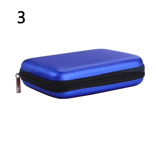 1 шт. портативный чехол для переноски жесткого диска из ЭВА и нейлона, сумка для жесткого диска/банка питания/кабеля/наушников, сумки для внешнего хранения жесткого диска - Цвет: Синий