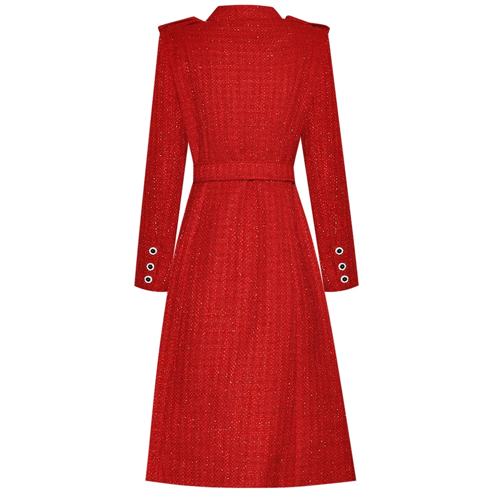 Red RoosaRosee, дизайнерский подиум, для женщин, весна, OL, воротник-стойка, длинный рукав, модное пальто, тонкая, для офиса, для девушек, верхняя одежда, пальто, Новинка