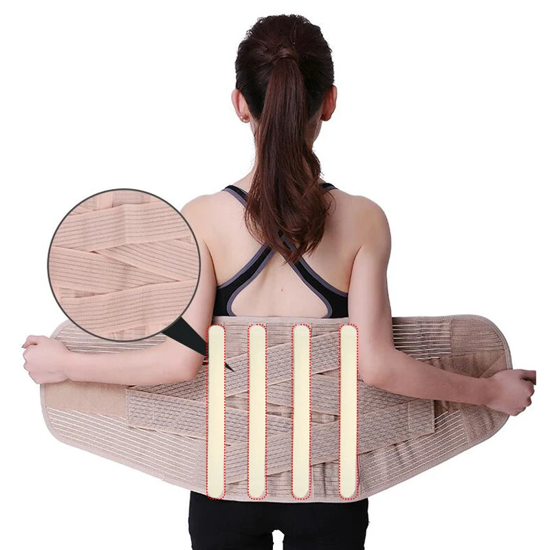 

Waist Support Belt Men Women Lumbar Support Back Brace Belt Widen Waist Belt Steel Bone with Pad