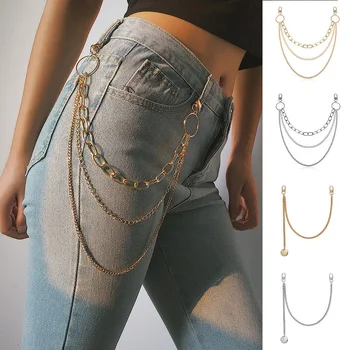 

1Pcs Fashion Chain Belt Women Classic Multi-layer Waist Chains Personality Trouser Metal Chains Cool Girls Boys Streetwear