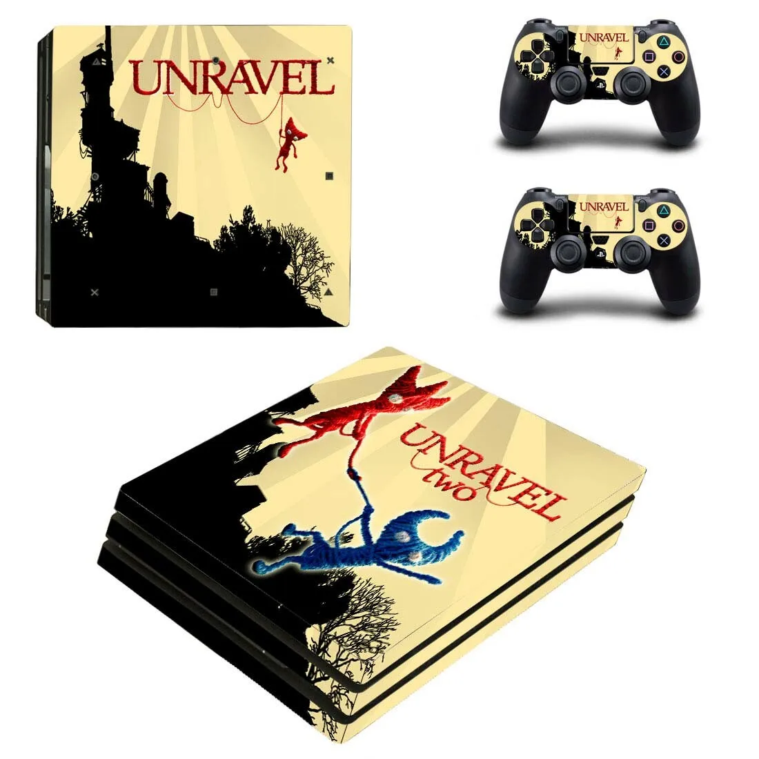 PS4 Pro Unravel две наклейки s PS 4 Play станция 4 Pro виниловые наклейки на кожу Pegatinas для playstation 4 Pro консоль и контроллер