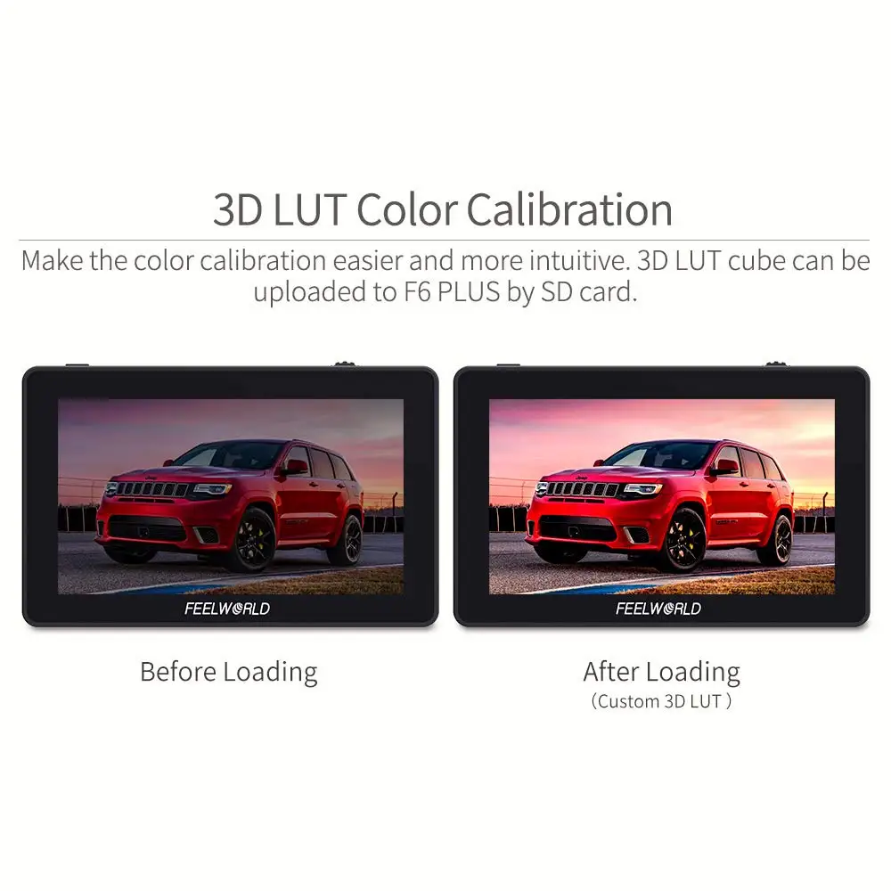 FEELWORLD F6 PLUS 5.5 Inch 3D LUT Touch Screen DSLR Camera Field Monitor IPS FHD1920x1080 Support 4K HDMI Input Output Tilt Arm