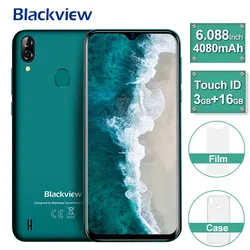 Оригинальный Blackview A60 Pro смартфон 3 ГБ + 16 Гб MT6761V мобильный телефон Android 9,0 в виде капли воды, Экран 4080 мАч Face ID 4G мобильный телефон