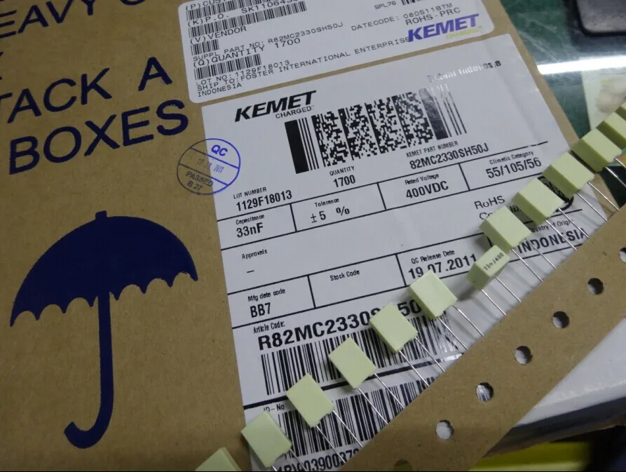 50 шт. KEMET AV R82 0,033 мкФ/400 В 33nf 333 тонкопленочный Конденсатор разряда 5 мм