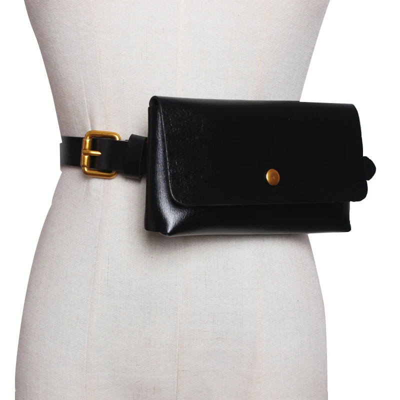 

Pures and Bags Wild Ca Se Leather Mobile Phone Bag Ladies Bag Detachable Belt Belt Running Bag Dual-Use Fanny Pack for Women