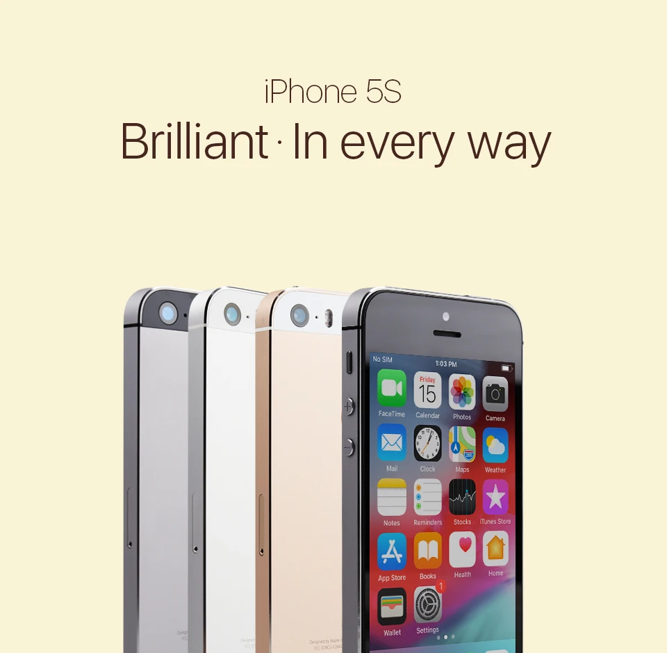 Завод разблокированный Apple iPhone 5S 16 ГБ 32 ГБ 64 Гб ПЗУ 8MP iOS 4," ips wifi gps SIRI Touch ID отпечаток пальца 4G LTE мобильный телефон