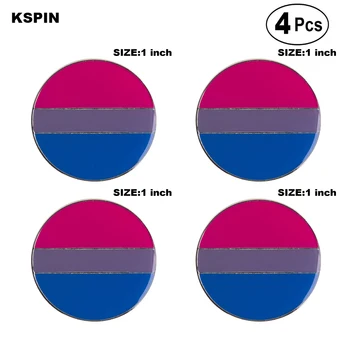 

Bisexual Lapel Pin Flag badge Brooch Pins Badges 4PC