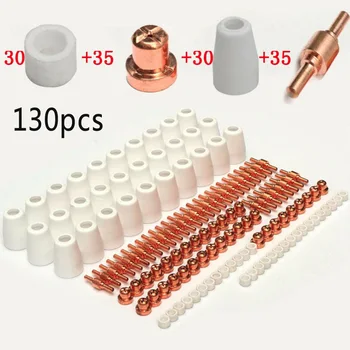 

130pcs Set Air Plasma Cutter Torches Electrode Tip Nozzle Consumable Equipment