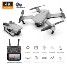 Drone E525 avec double caméra 4k 1080p, WiFi professionnel FPV, Mini quadricoptère RC pliable, jouet cadeau