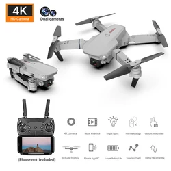 Dron plegable E525 con cámara Dual 4k 1080p, Mini cuadricóptero profesional con WiFi, FPV, vuelo de trayectoria, RC, juguete para regalo