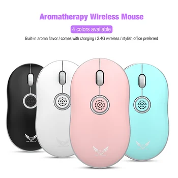 

USB Receiver Rechargeable Wireless Mouse T31 2.4GHz with Solid Perfume Diffuser for Office Caring Computer Supplies