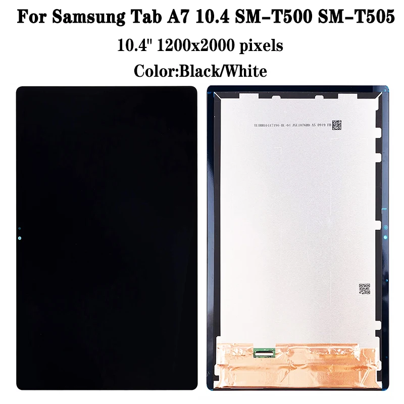 Original 10.4 para Samsung Galaxy Tab a7 2023 Sm-t500 T505 T500 Display Lcd Sensor de Toque Vidro Digitador da Tela Montagem 100 - Imagem 2