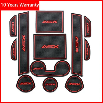 

For Mitsubishi ASX 2013 - 2016 Door Slot Pad Car Anti Slip Mats 3D Rubber Mat Cup Cushion Dust mat Gate Slot Mat Car Accessories