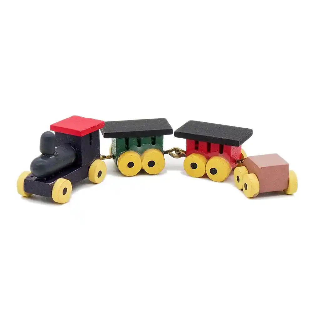 vintage wooden train set