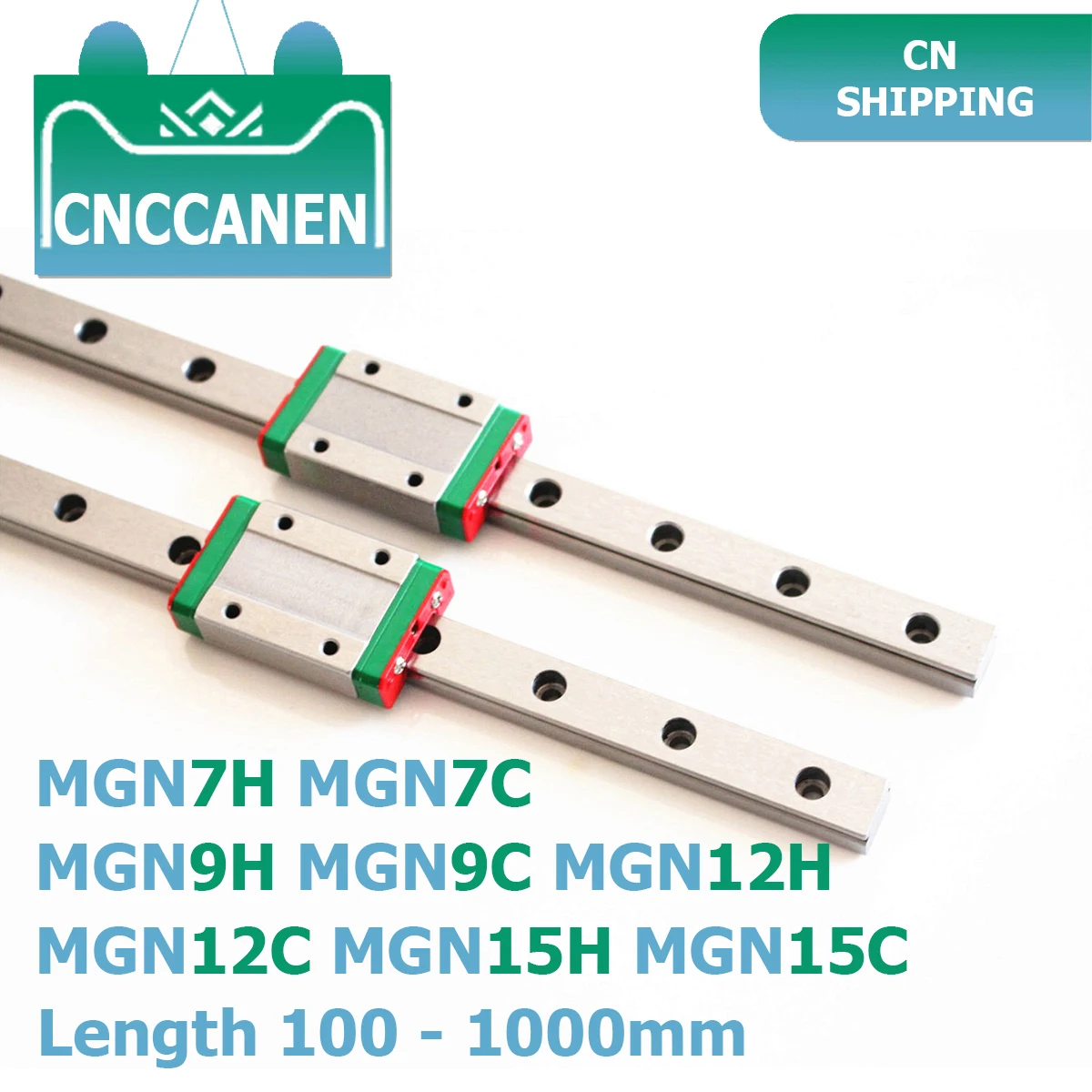 Миниатюрная линейная направляющая MGN7 MGN9 MGN12 MGN15 100 1000 мм слайд 2 шт. + MGN9H или MGN9C