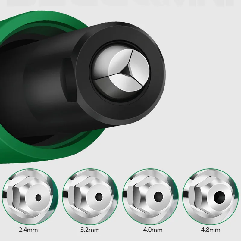 Electric Rivet Gun Adapter Electric Drill Blind Rivet Gun Head 2.4mm-4.8mm Industrial Handheld Pull Nut Tool