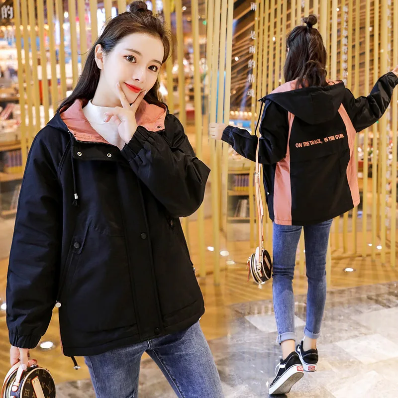 

Berber Fleece plus Velvet Workwear Short Cotton Coat 2019 Winter New Style Korean-style Short-height Size Warm Cotton-padded Clo