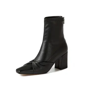 

2020 Concise Butterfly Knot Autumn Winter Shoes for Women Elegant High Heels Women Shoes Wedding Night Club Shoes Woman