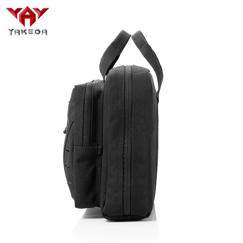 Yakeda Tactical Double Handgun Firearm Case Discreet Pistol Bag-Additional Magazine Storage Slots gun bag